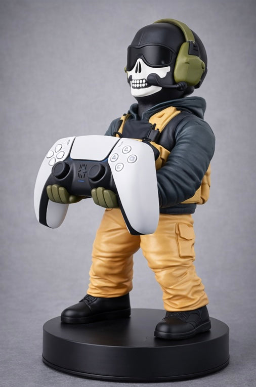 Ghost Soldier Gaming Controller & Phone Holder – Tactical Desk Stand for PS5, Xbox & Smartphones