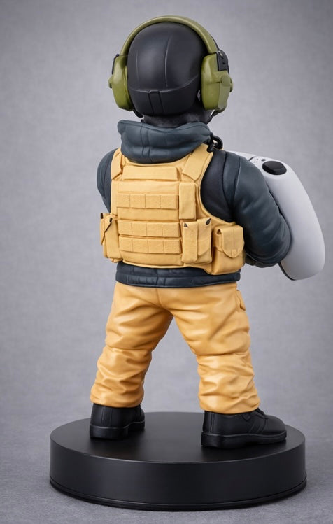 Ghost Soldier Gaming Controller & Phone Holder – Tactical Desk Stand for PS5, Xbox & Smartphones