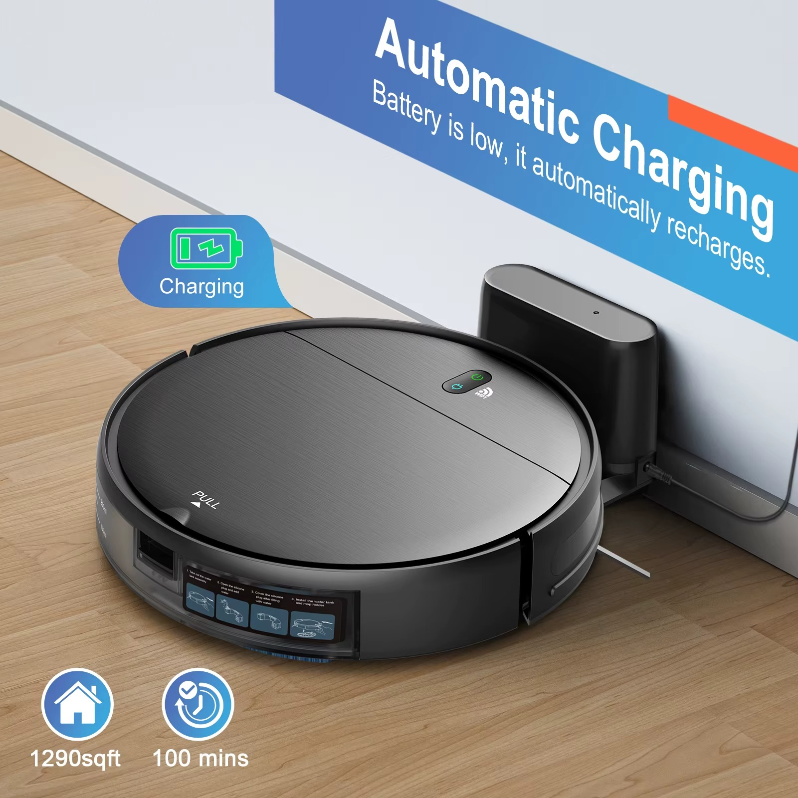 Smart Robot Vacuum Cleaner Automatic Wet Dry Water Moping Sweeping Robot Floor Sweeper Cleaning Sweeping Machine