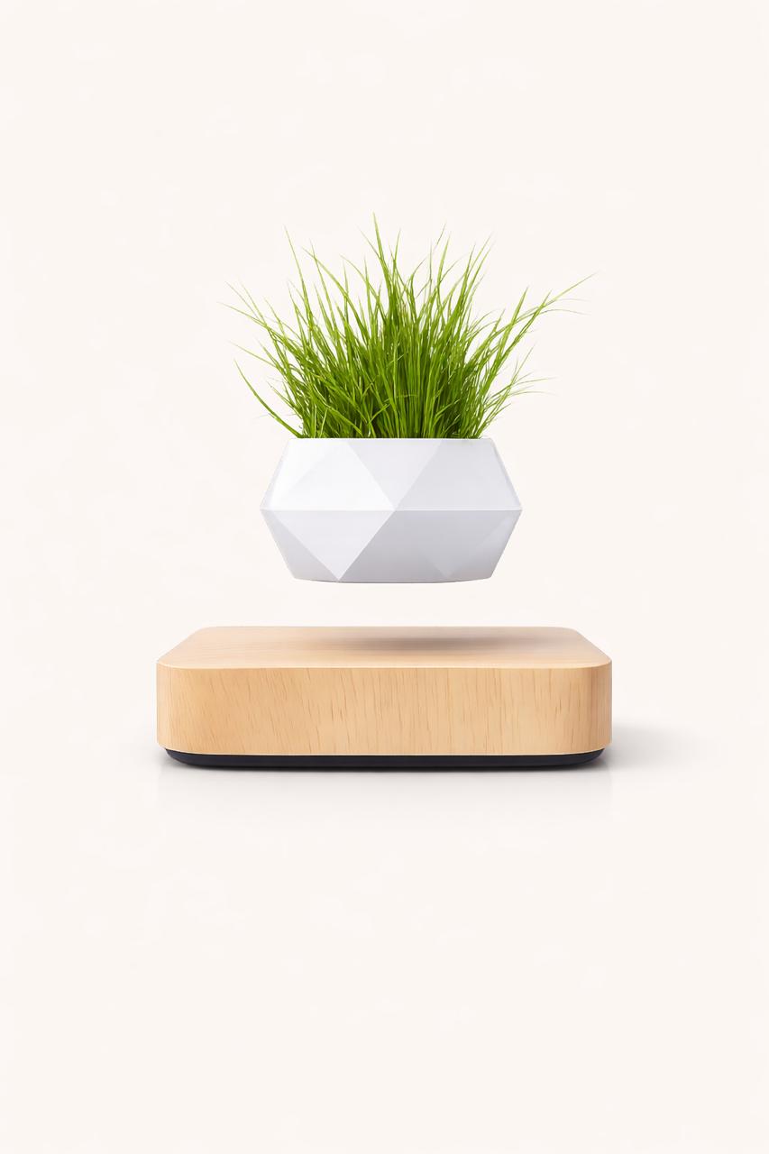 Creative Wooden Magnetic Levitation Bonsai Flower Pot Floating Plant for Special Gift Item Novelty Gifts