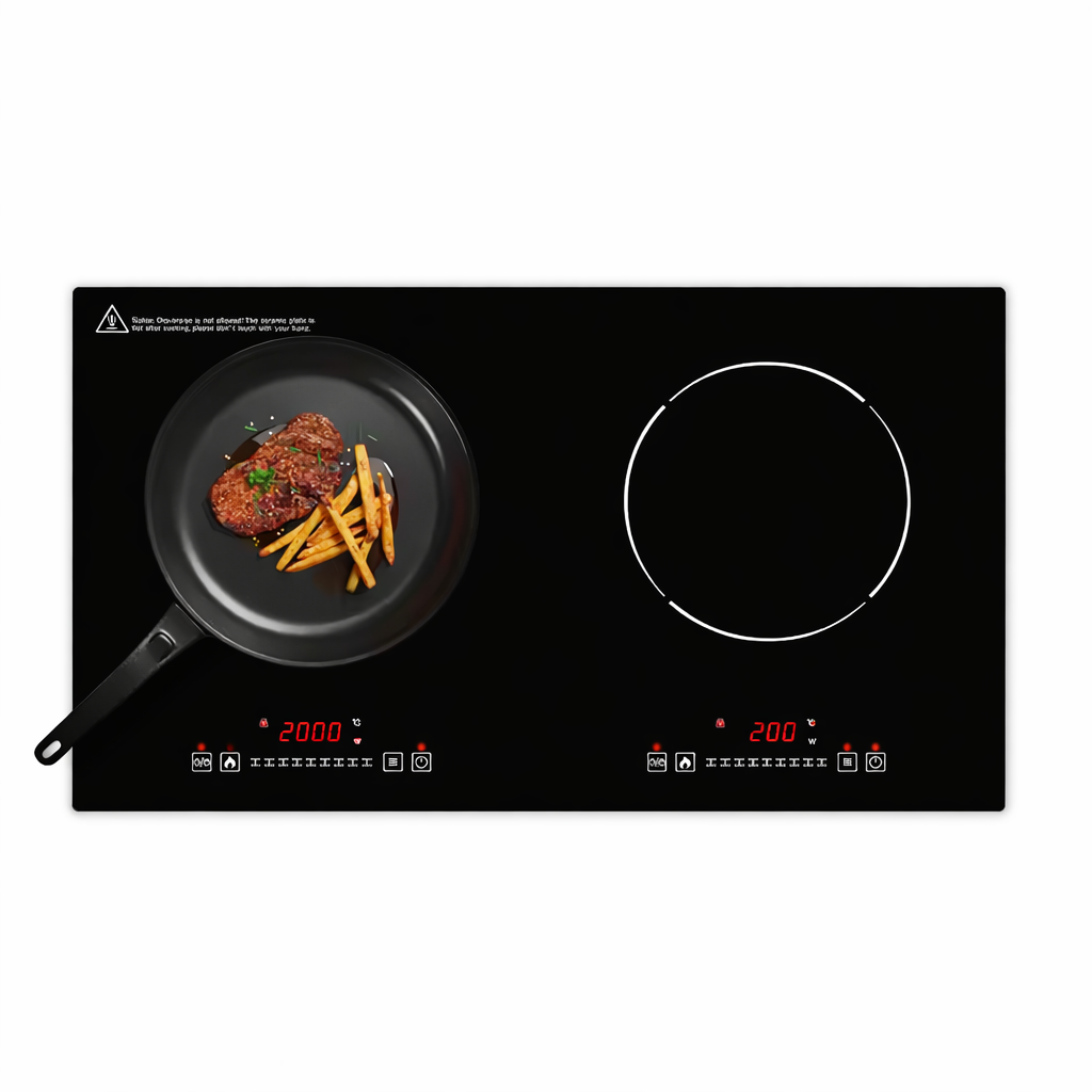Double Induction Hob 3500W Cooktop Electric Stove Built-in 2 burner Induction Cooker Share