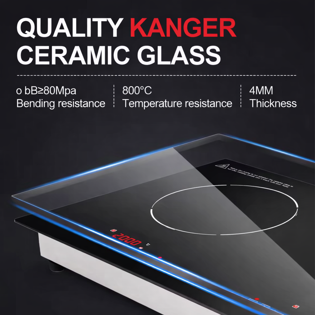 Double Induction Hob 3500W Cooktop Electric Stove Built-in 2 burner Induction Cooker Share